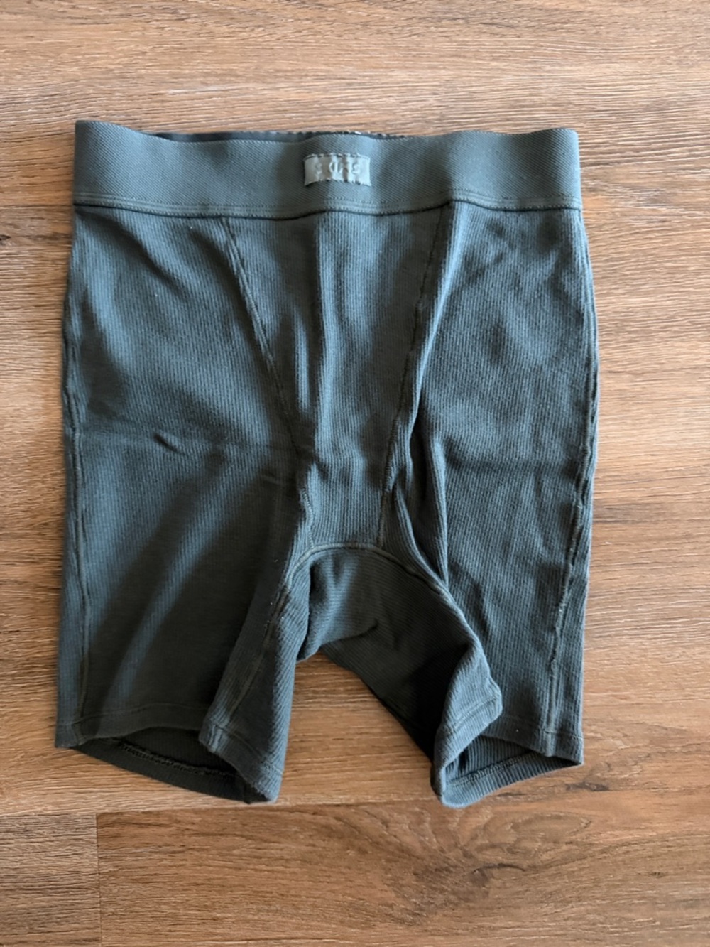 SKIMS Women's Cotton Rib Boxer in Olive